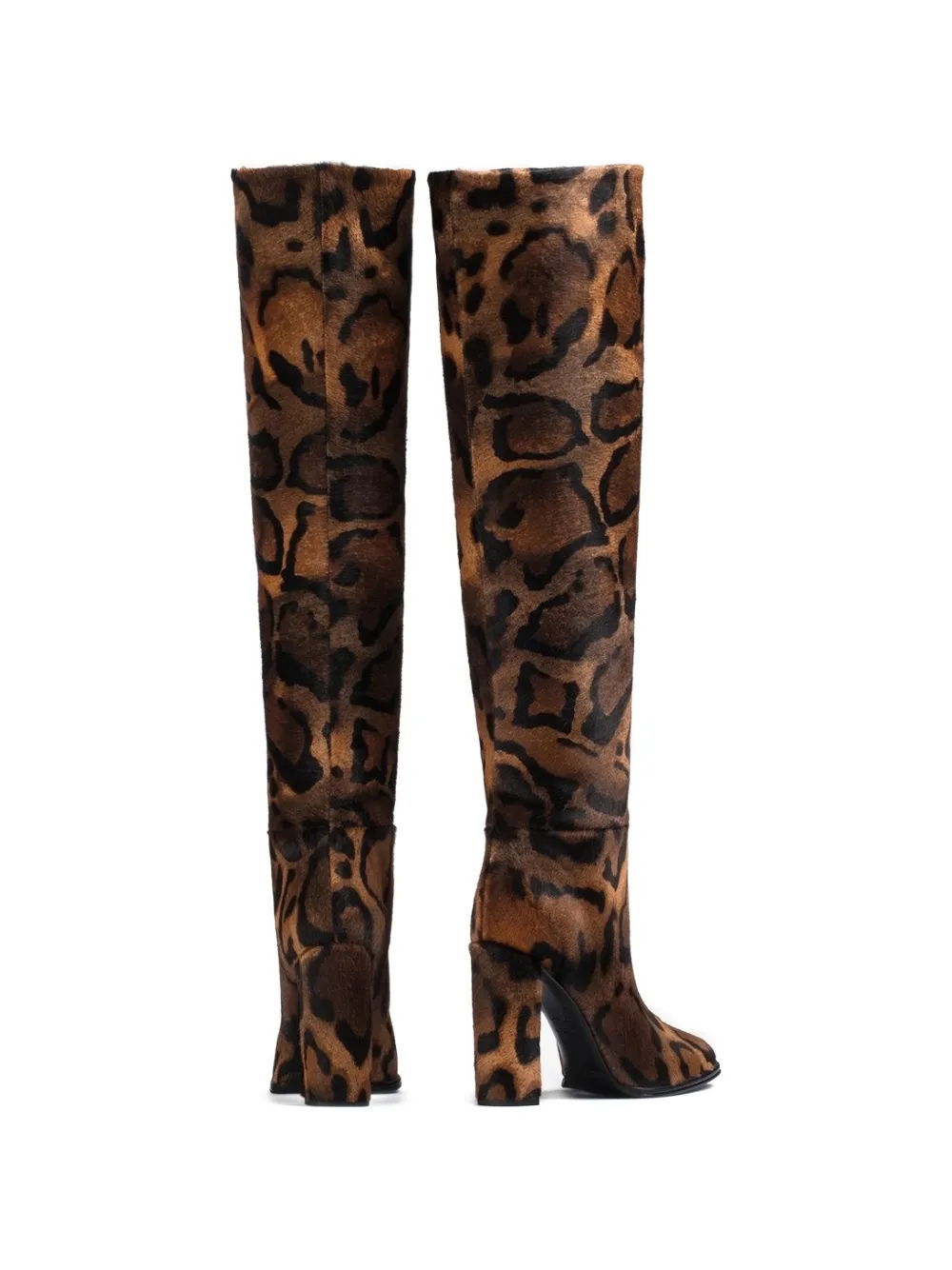 Le Silla Elsa pony-effect calfskin boots Bruin