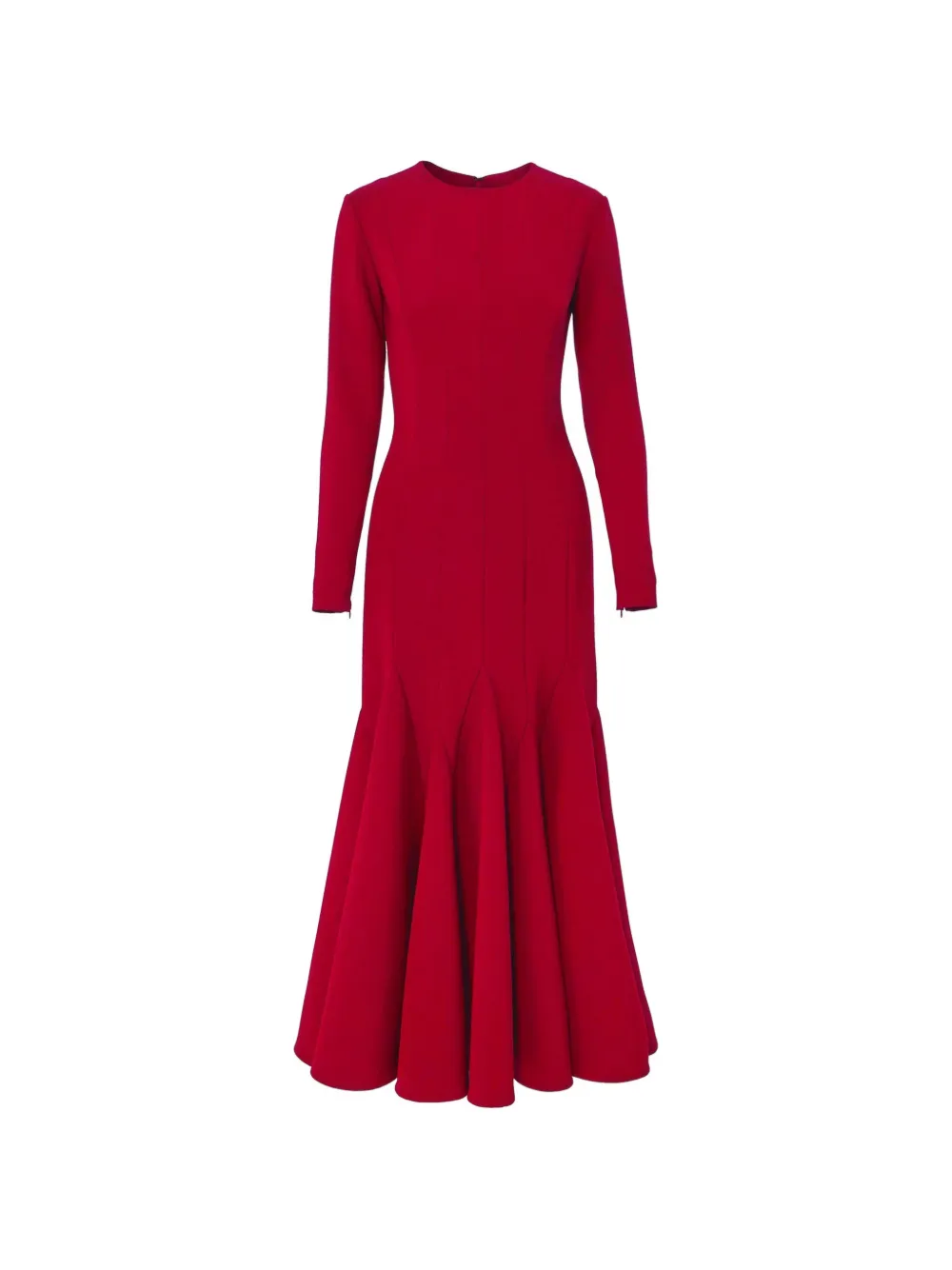 Carolina Herrera godets midi dress - Rosso