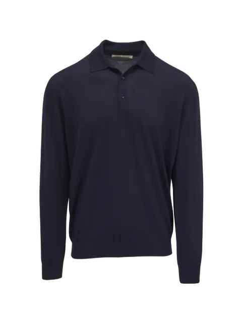 Maurizio Baldassari point collar ribbed polo shirt 