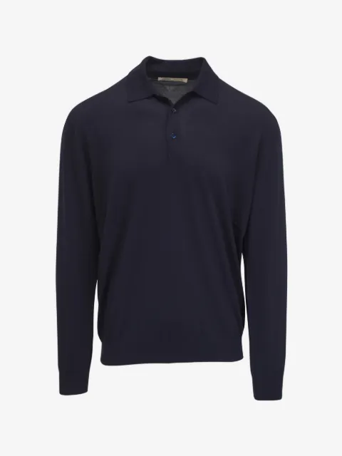 Maurizio Baldassari point collar ribbed polo shirt