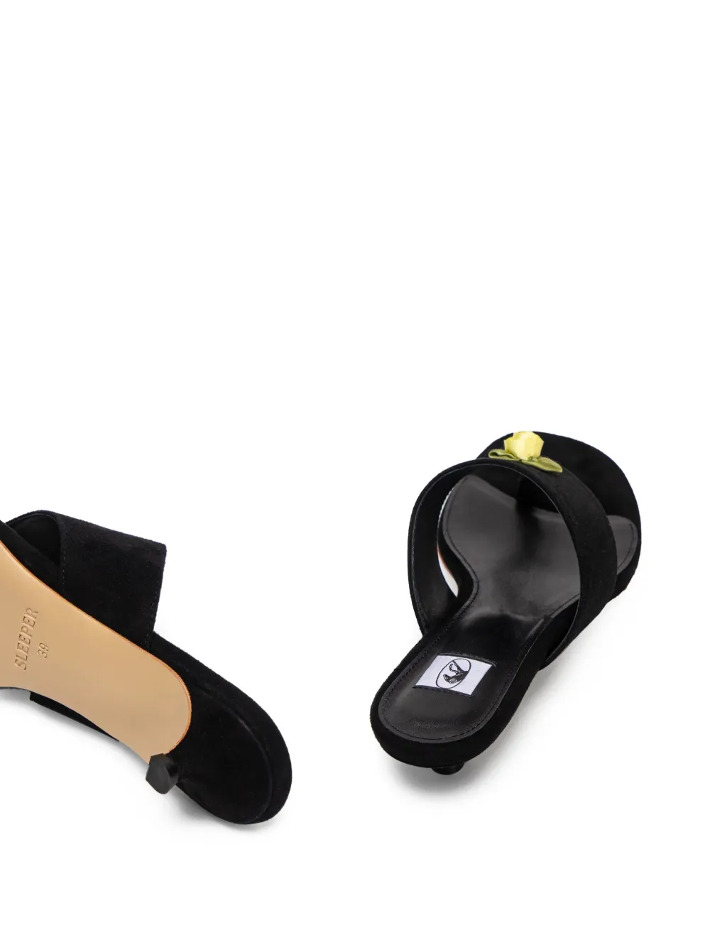 Sleeper Suede Kitten-heel Mules - Black 