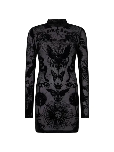 Philipp Plein vestido corto manga larga