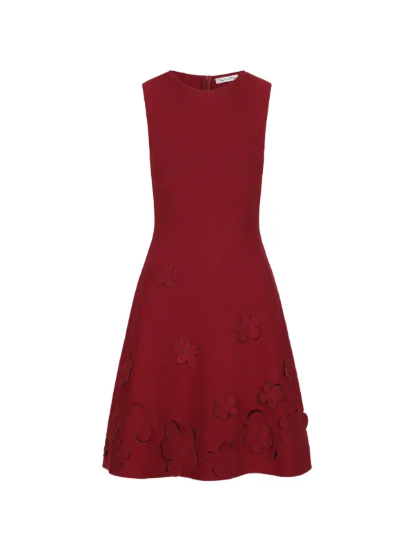 oscar de la renta knit dress $2.5K Oscar de la Renta knit skater dress sz L 8 10 black white