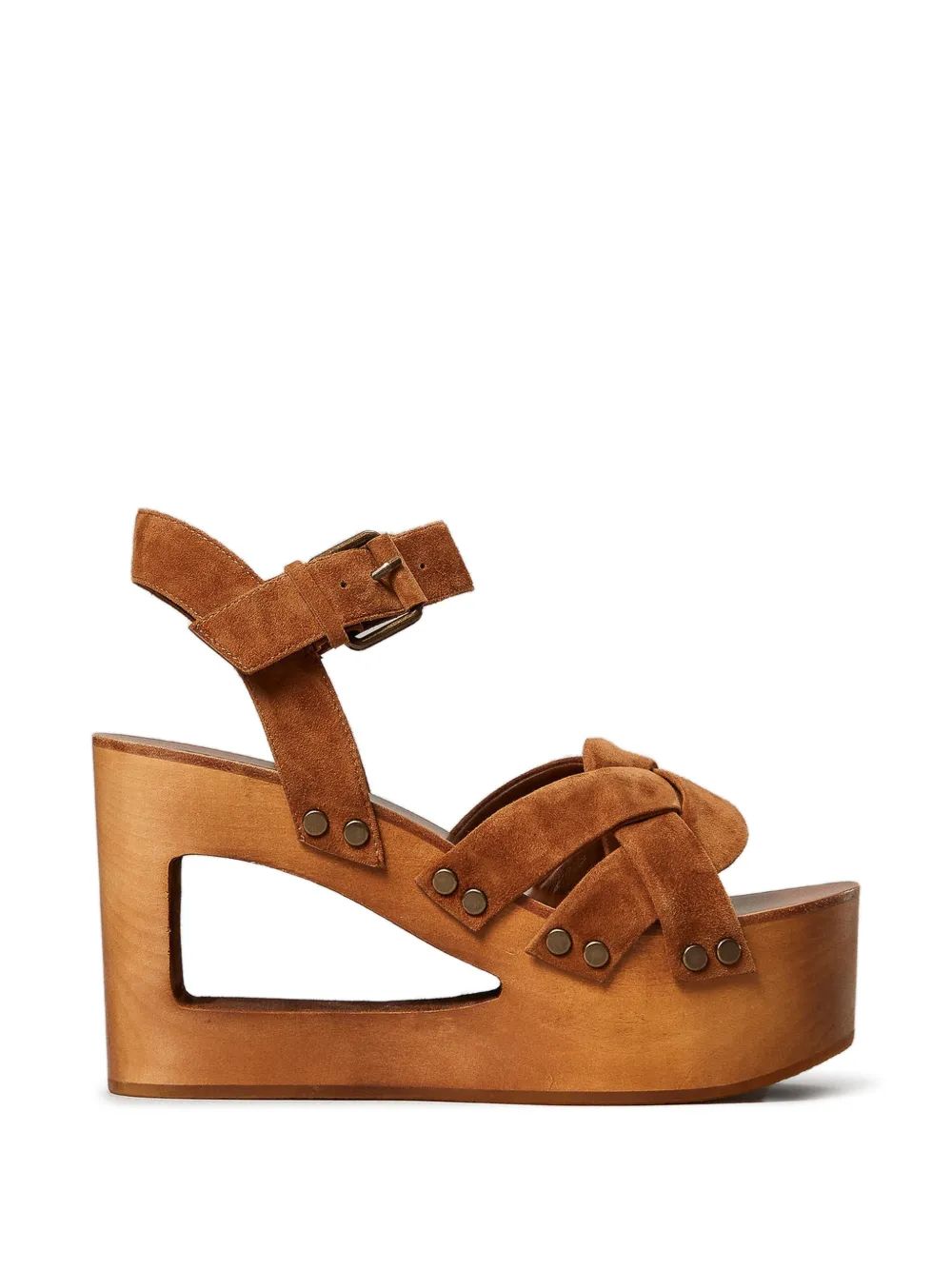 TWINSET Sandalen met plateauzool Bruin