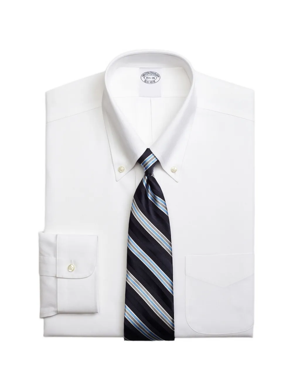 Brooks Brothers T-shirt con taschino - Bianco