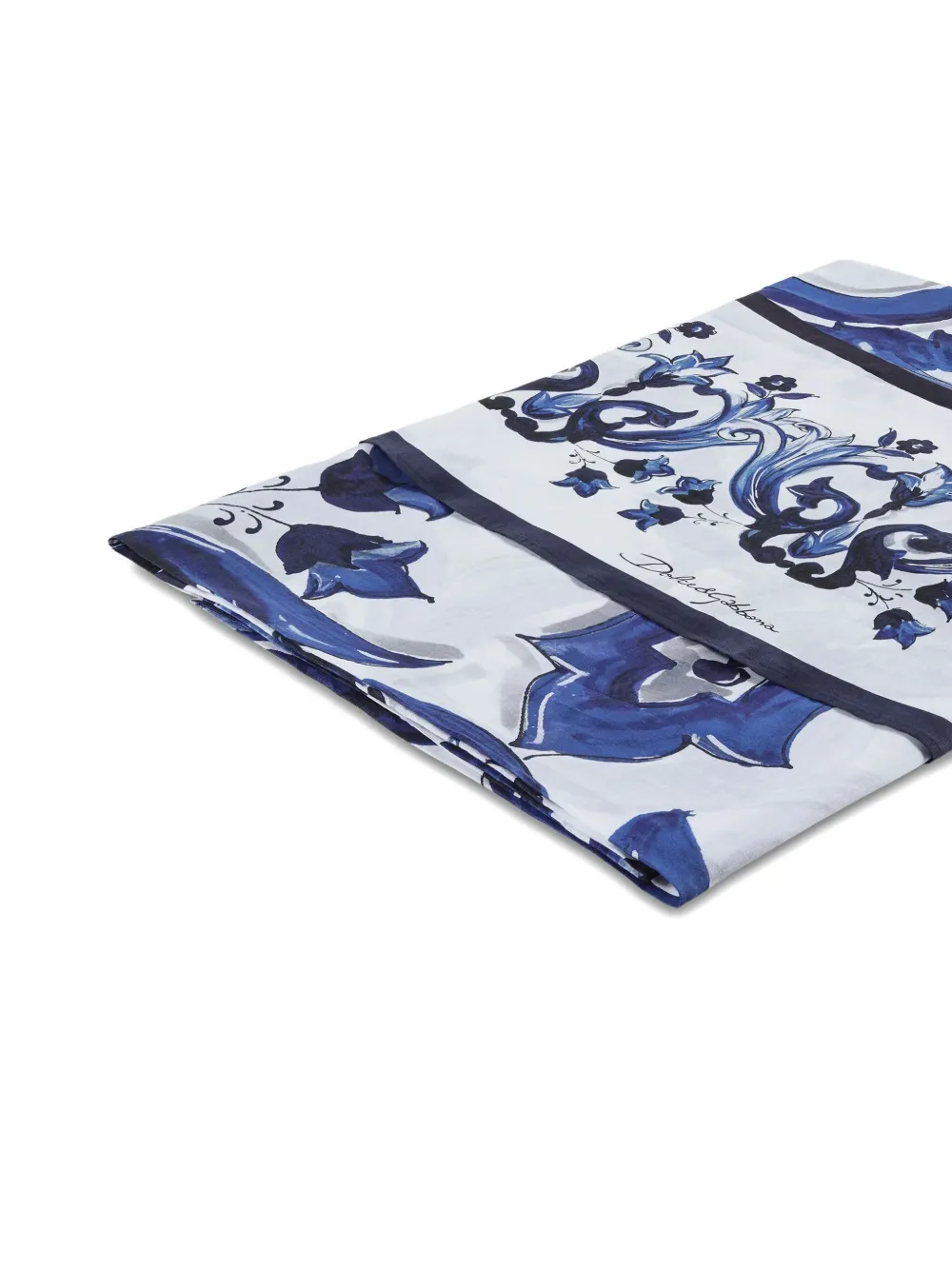  Dolce & Gabbana Floral Linen Tablecloth - White 