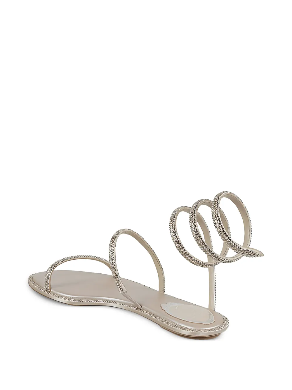  René Caovilla Rhinestone-embellished Sandals - Neutrals 