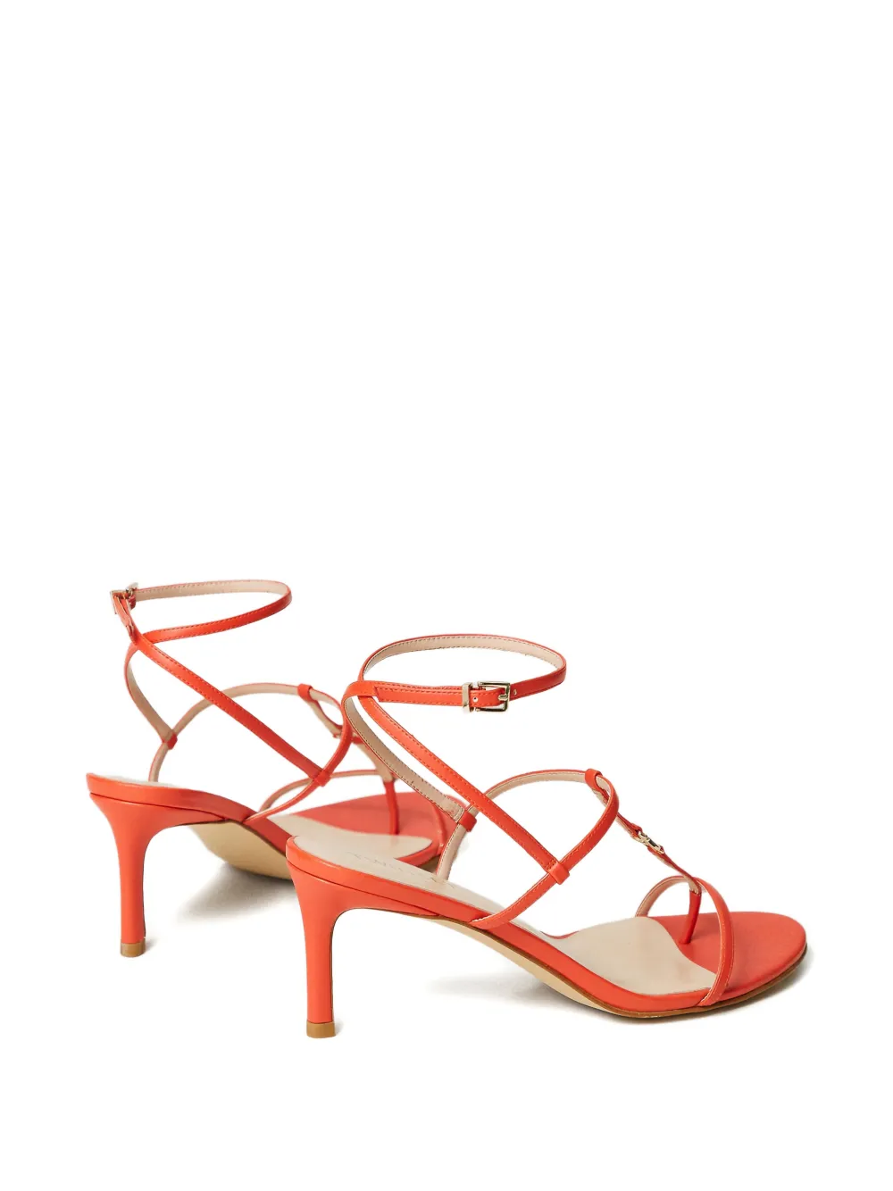 TWINSET logo-detail high-heel sandals Oranje