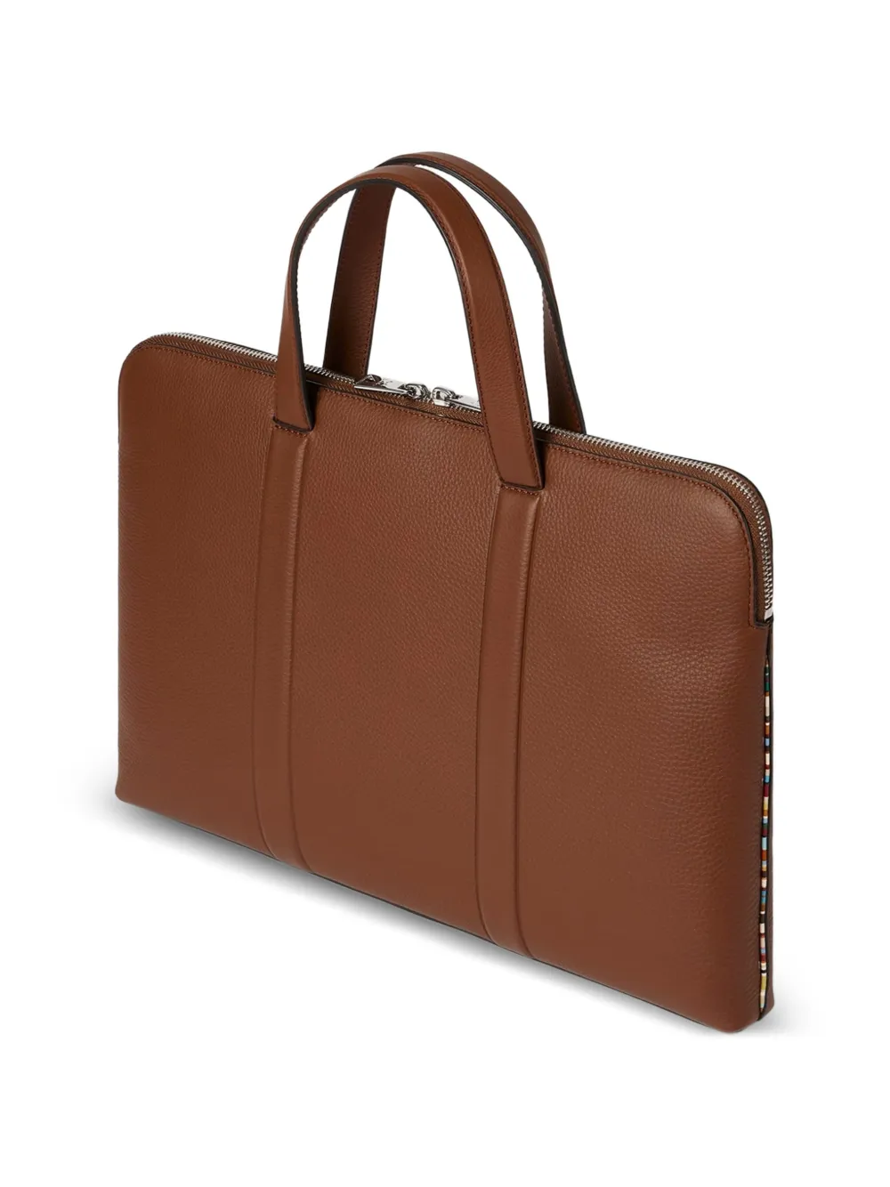  Paul Smith Zip Handles Laptop Bag - Brown 