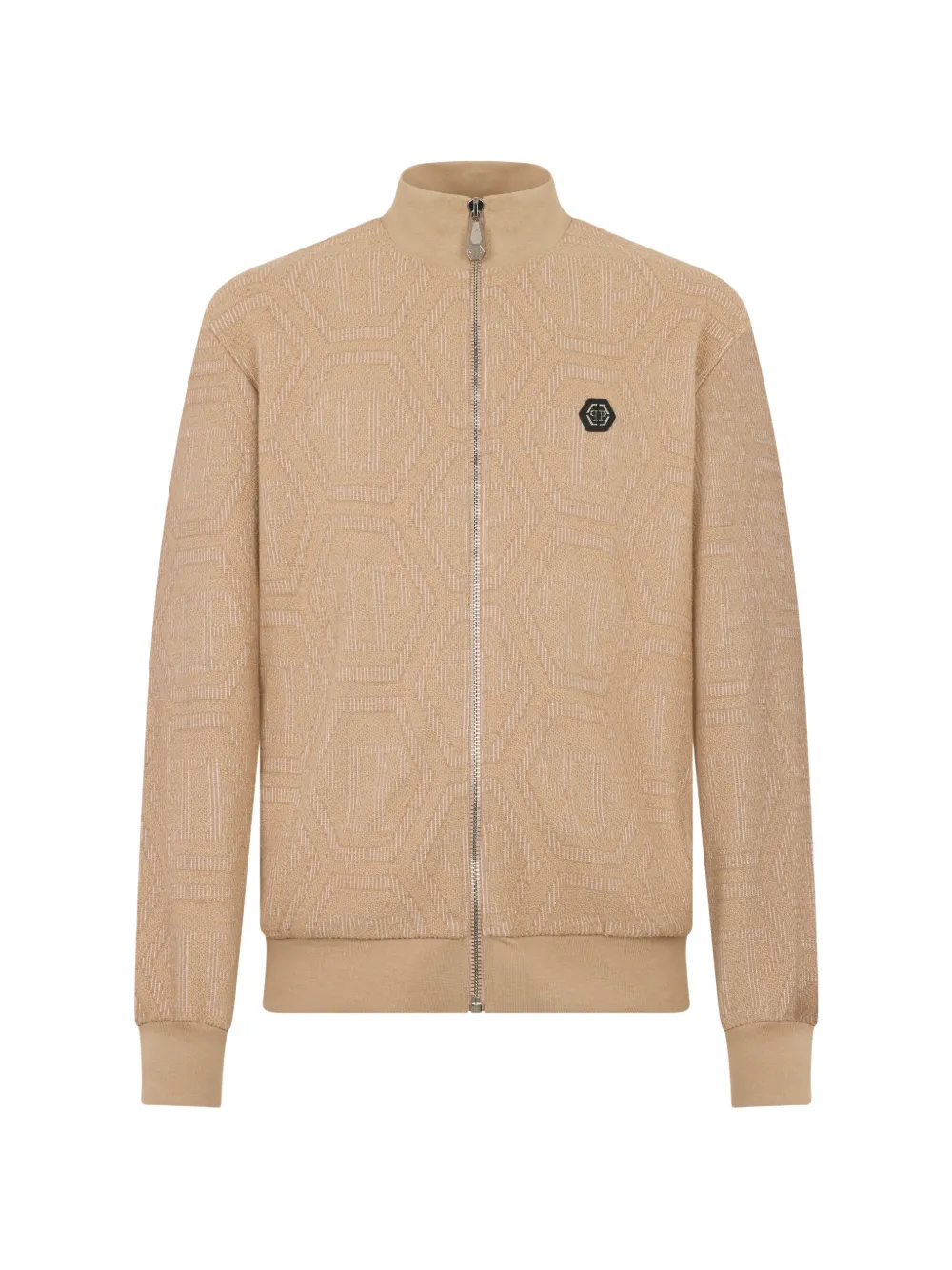Philipp Plein jacquard monogram tracksuit jacket - Toni neutri