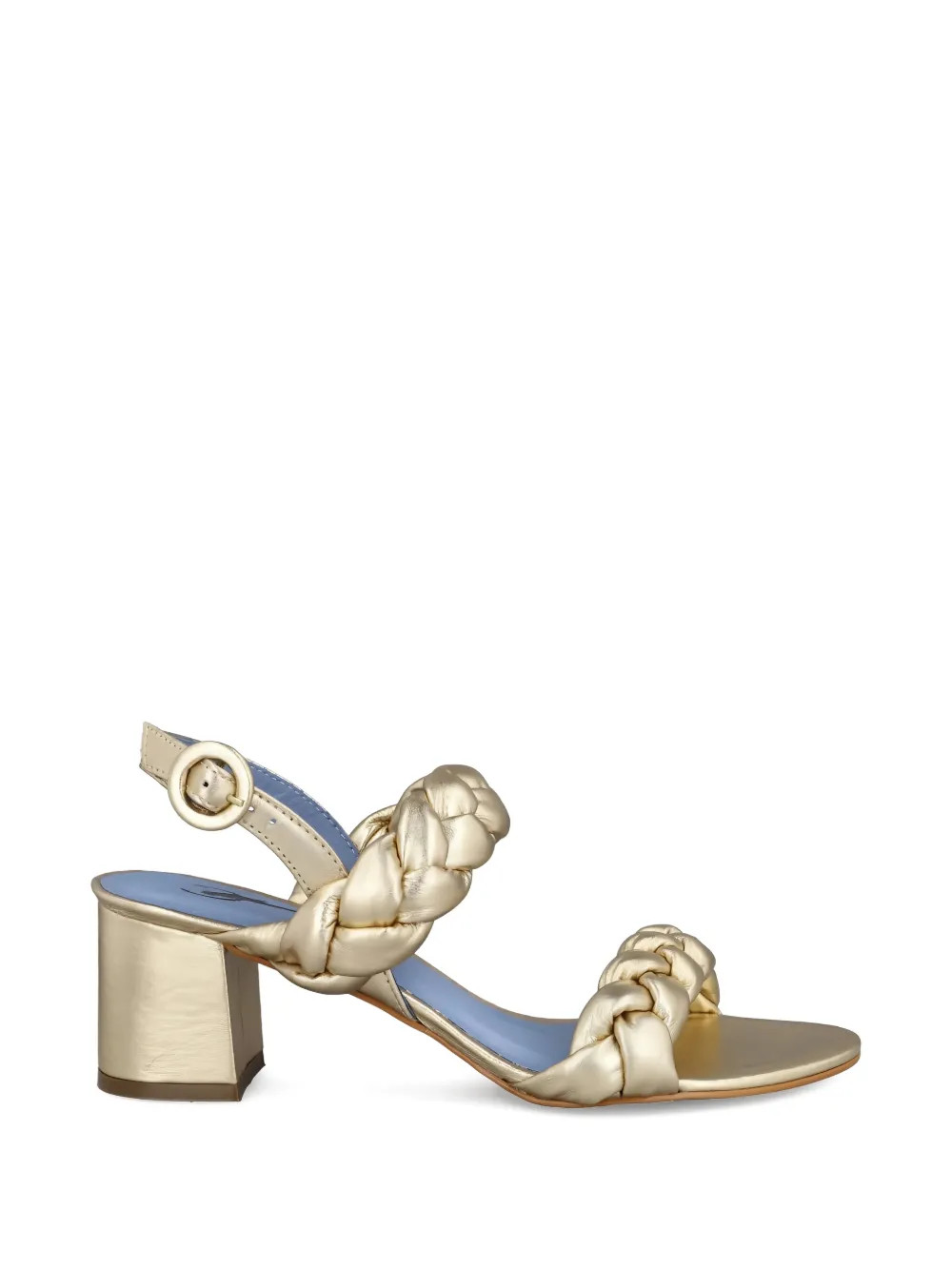 Bird&Co Gevlochten sandalen Goud