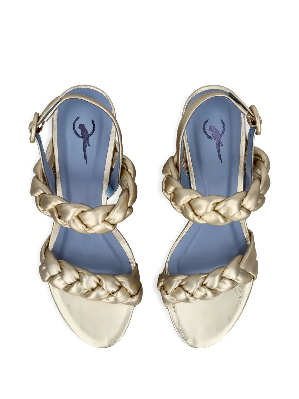 Bird&Co Gevlochten sandalen Goud