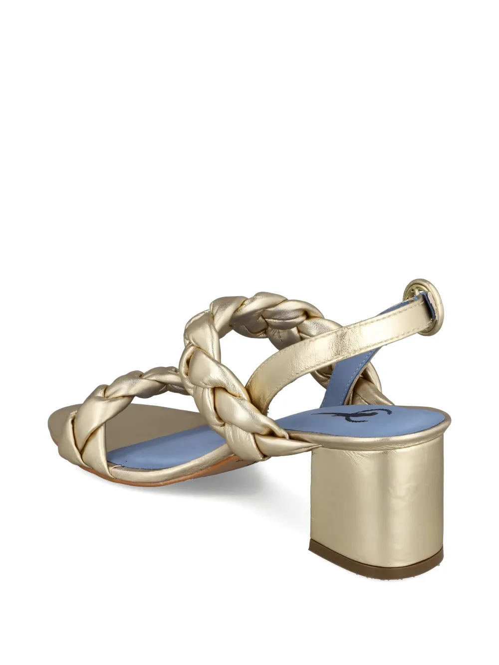 Bird&Co Gevlochten sandalen Goud