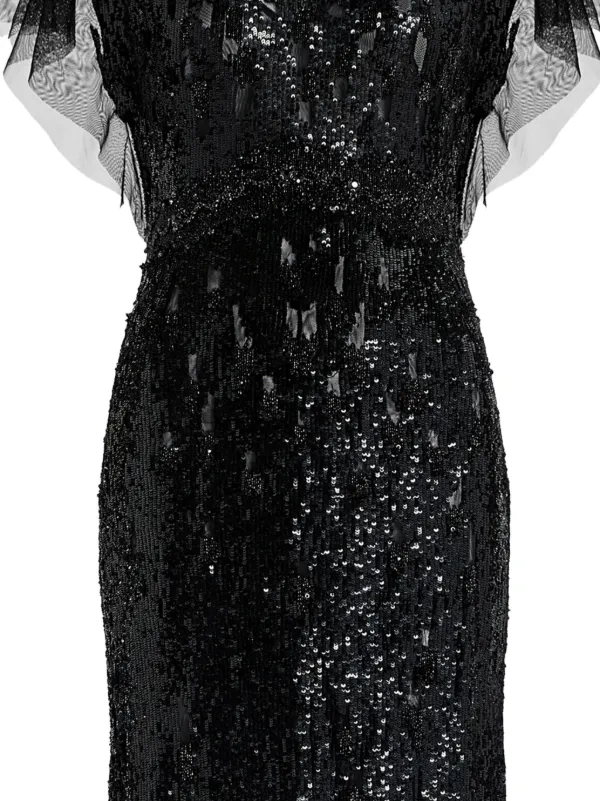 jenny packham black sequin dress Night Fever