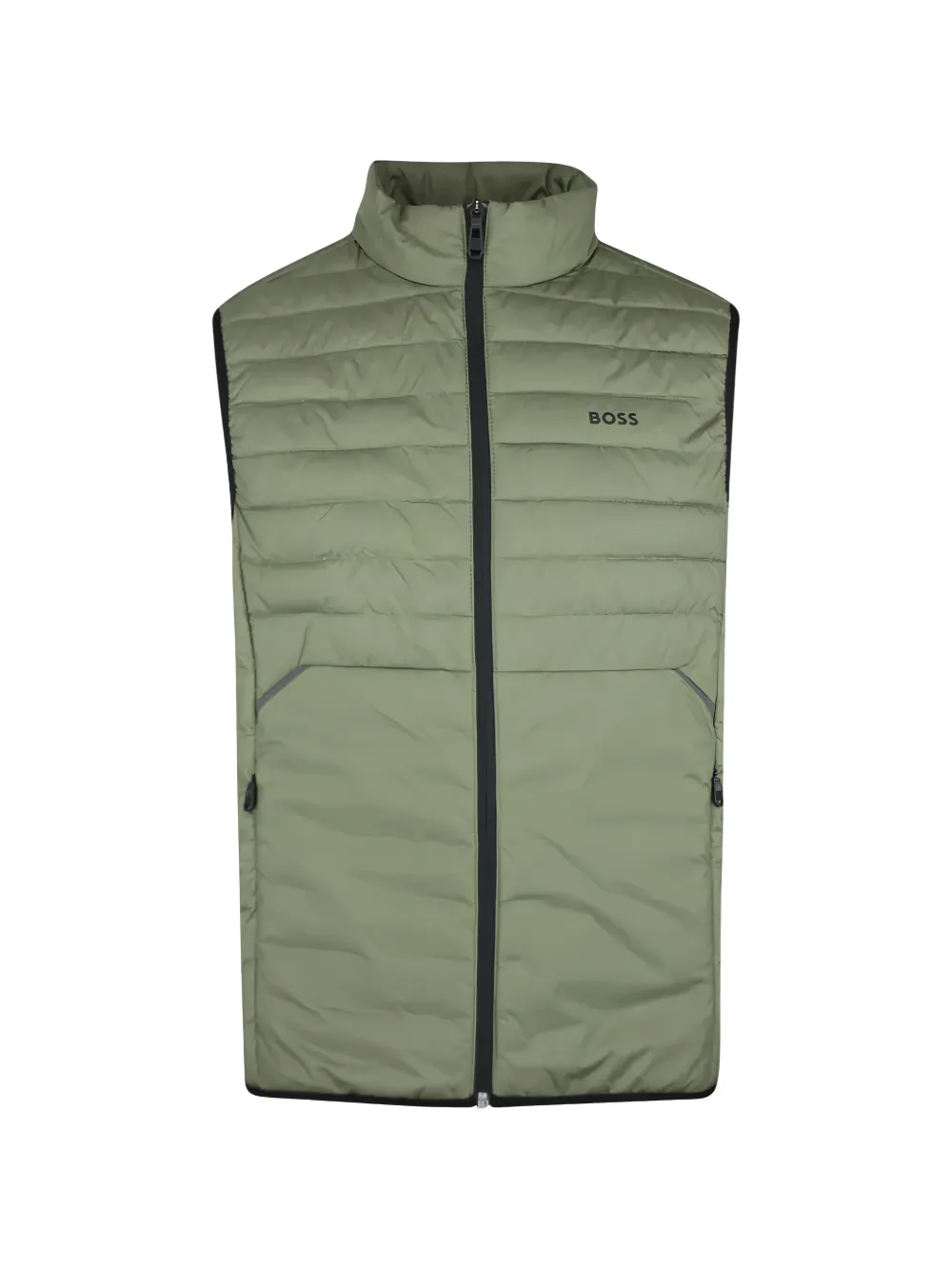 BOSS quilted zip vest - Green