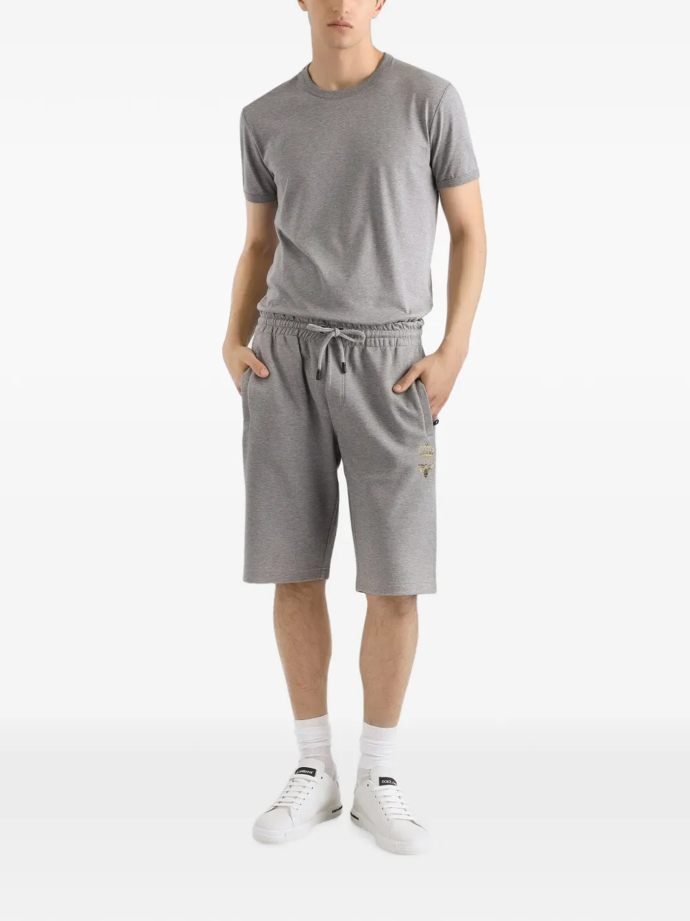 Dolce & Gabbana T-shirt met mélange-effect Grijs
