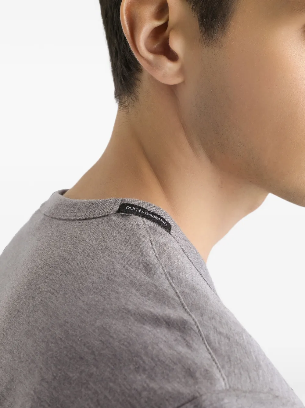 Dolce & Gabbana T-shirt met mélange-effect Grijs