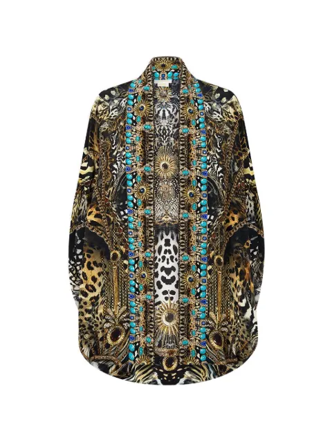 Camilla crystal-embellished cape