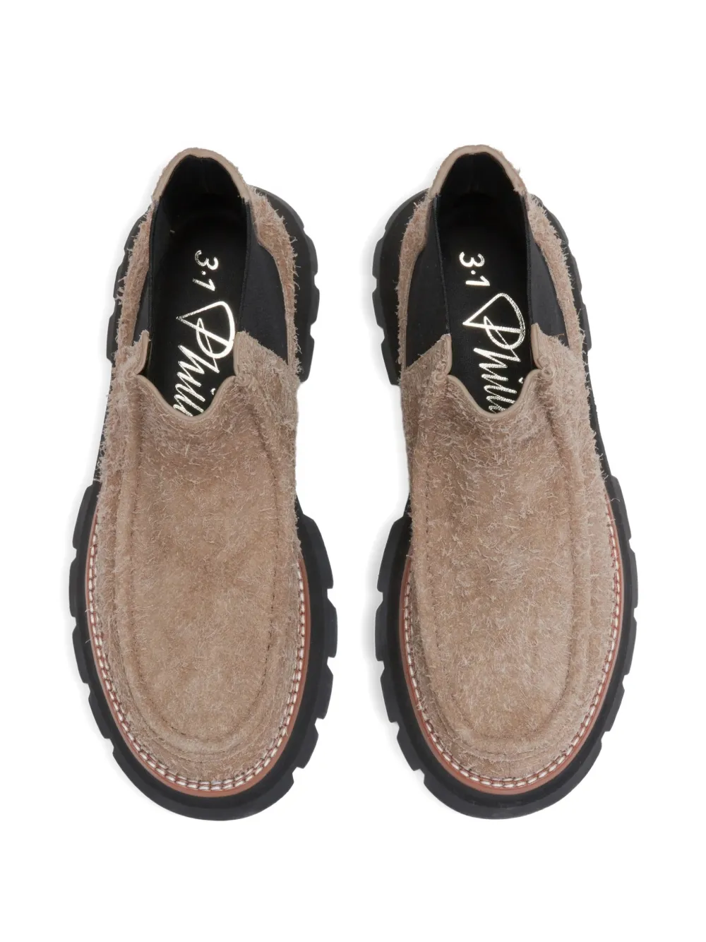 3.1 Phillip Lim Kate Chelsea laarzen met textuur Beige