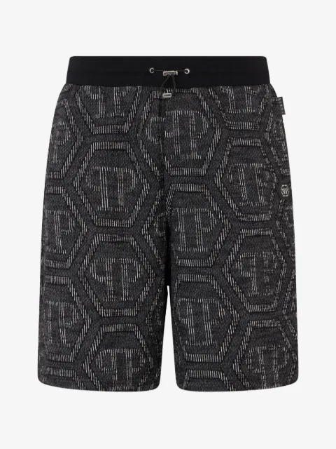 Philipp Plein shorts con monograma y detalle del logo