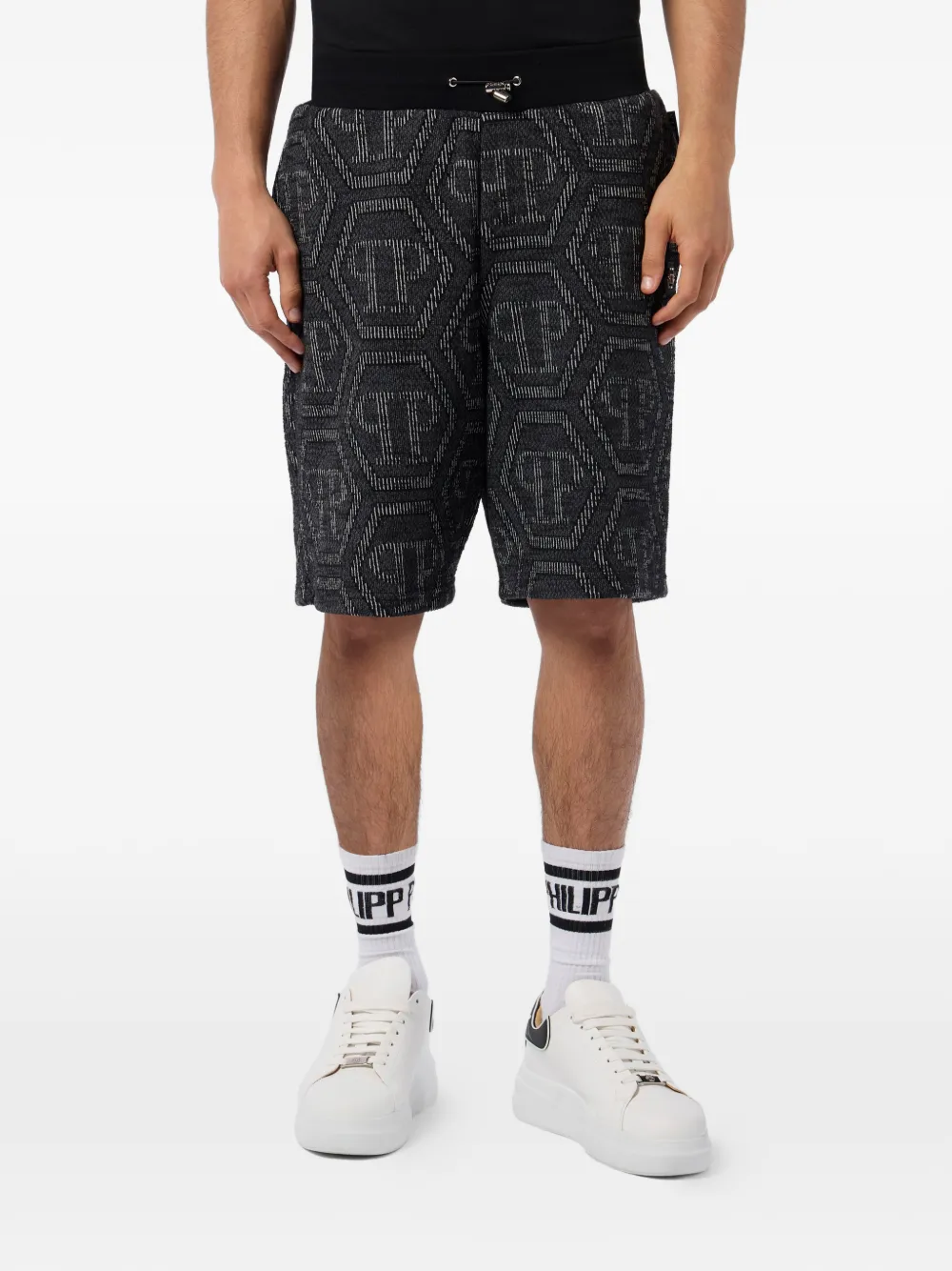  Philipp Plein Monogram Shorts - Black 