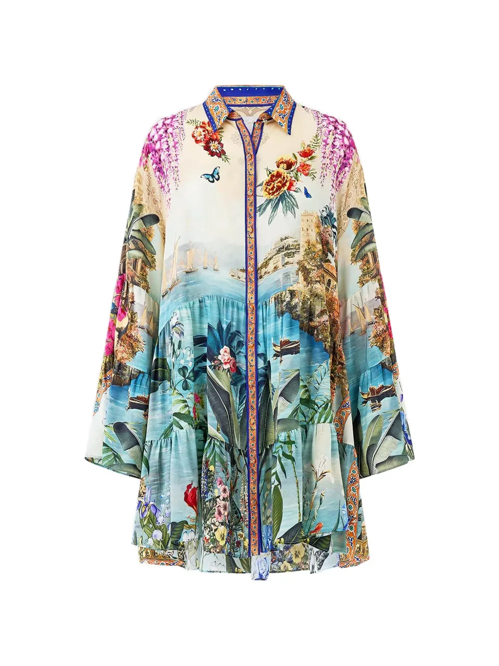 Camilla tiered mini dress - Blu