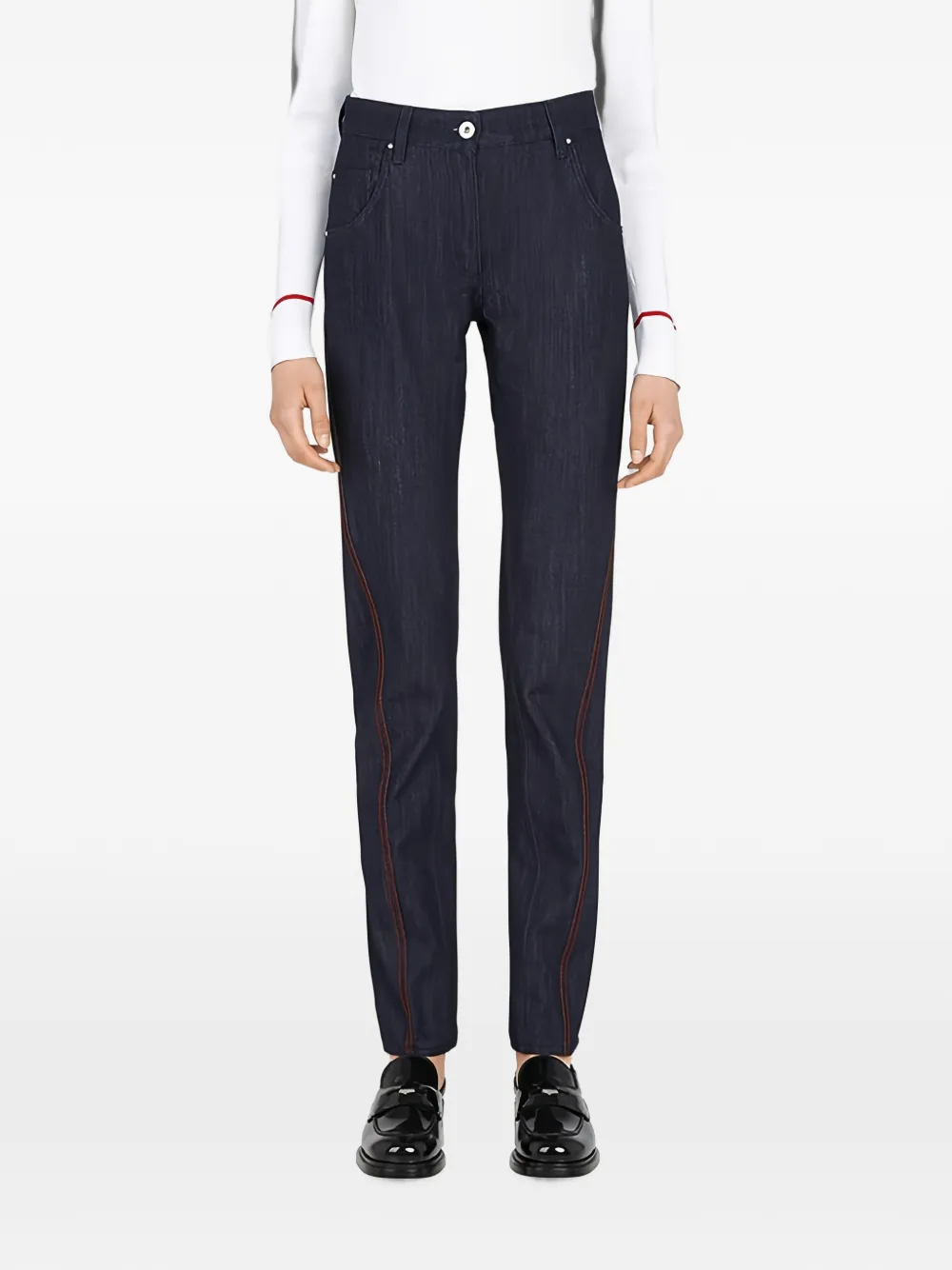 Ferragamo contrast-stitch trousers