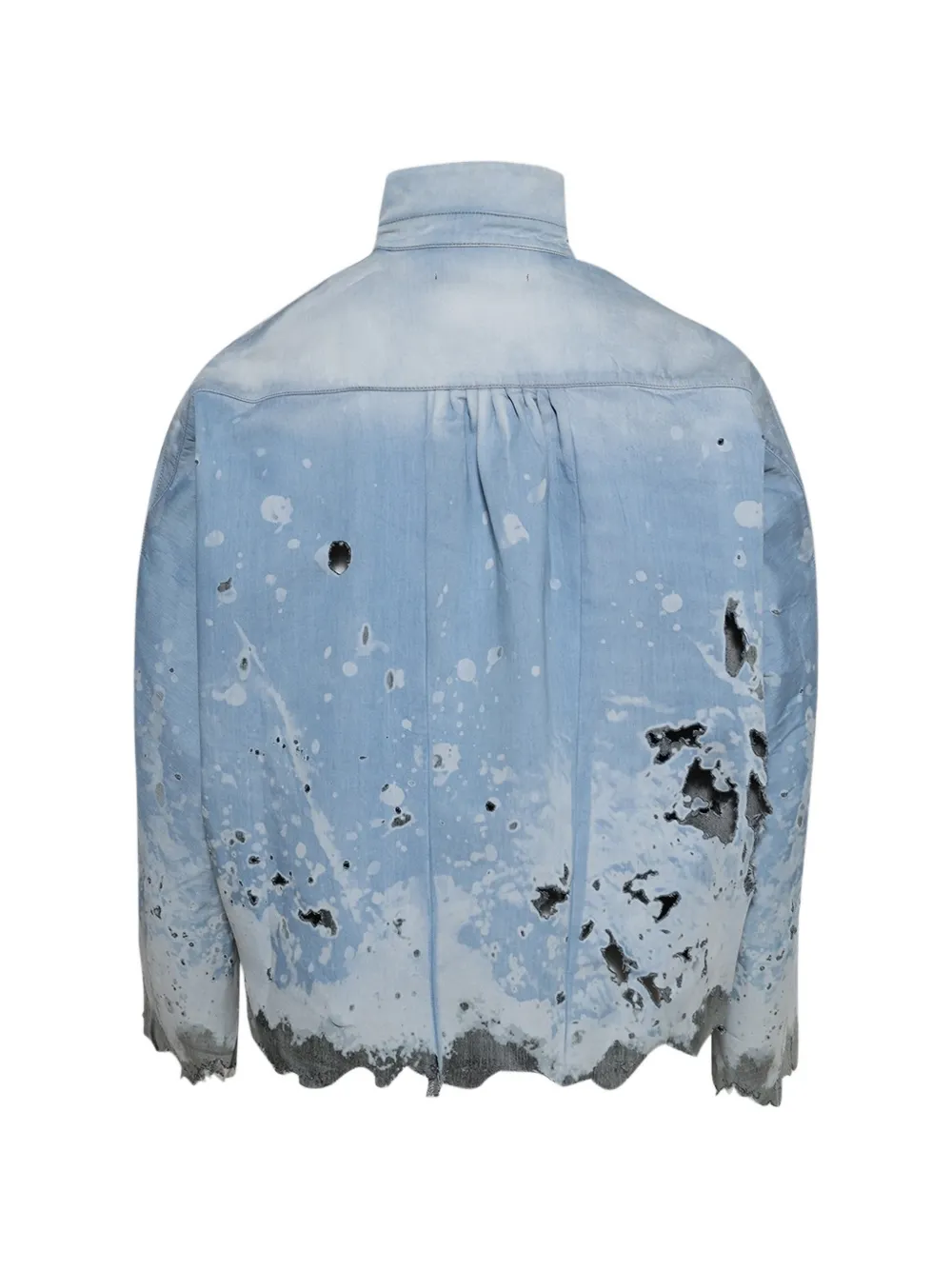  Rivington Roi Rebis Metas-braxas Pocket Distressed Shirt - Blue 