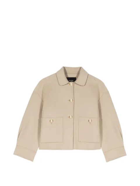 Maje pleated-back button jacket