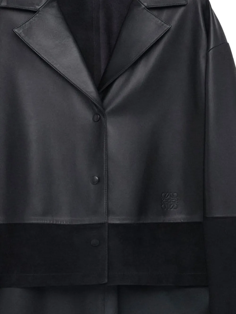  Loewe Button Panelled Blouse - Black 