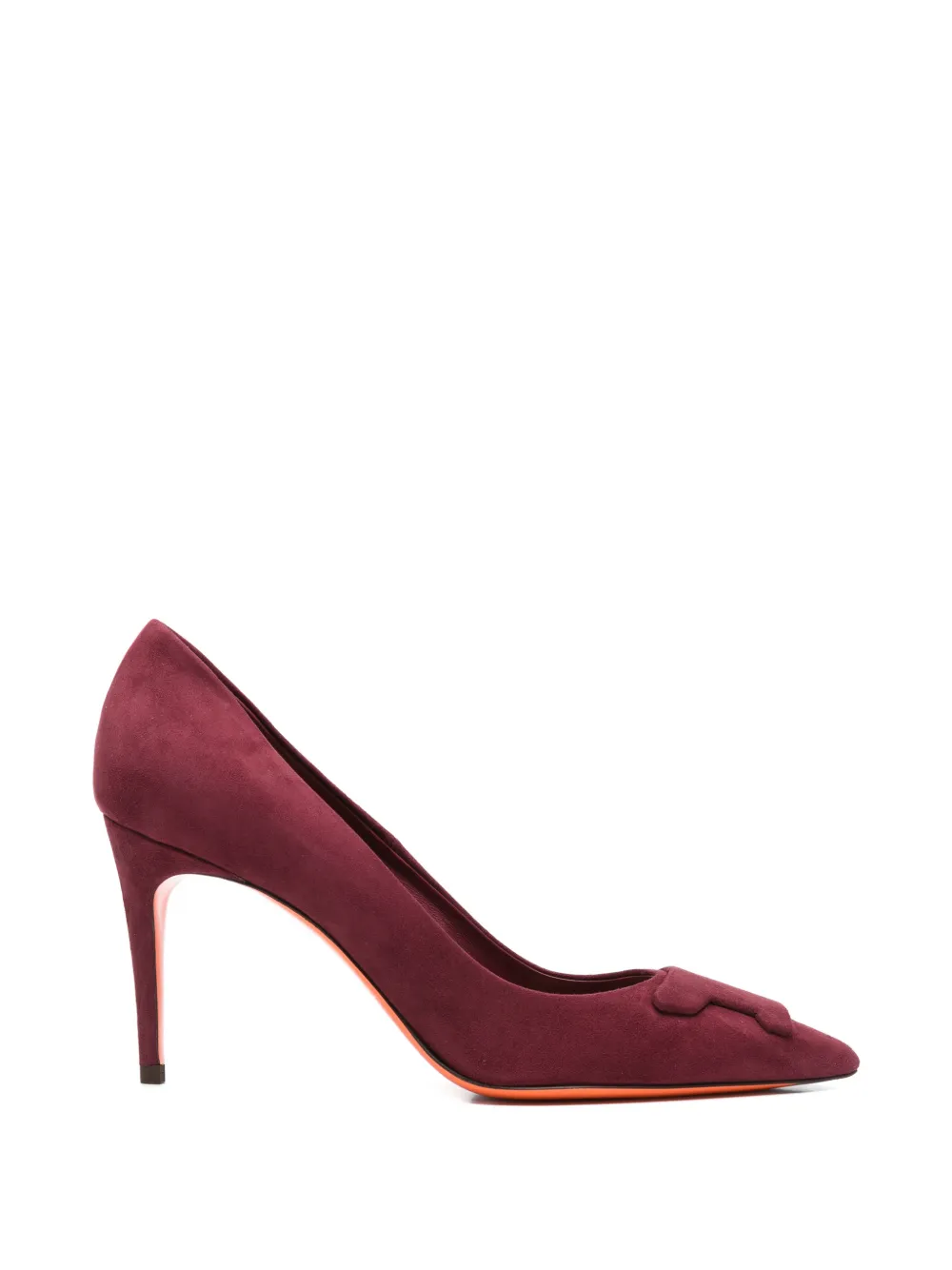 Santoni Pumps met puntige neus Rood