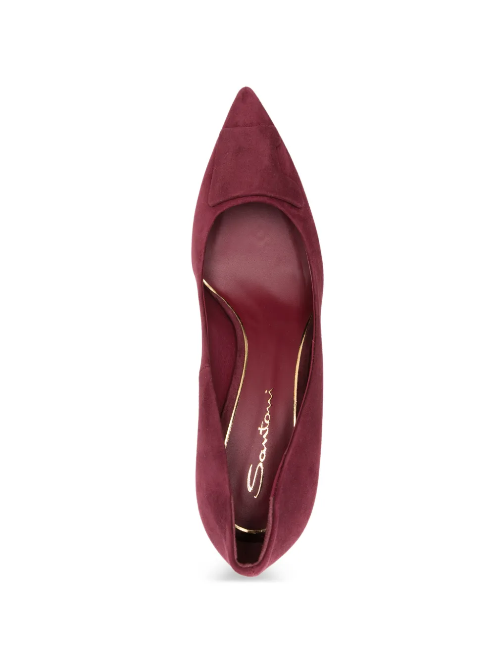 Santoni Pumps met puntige neus Rood