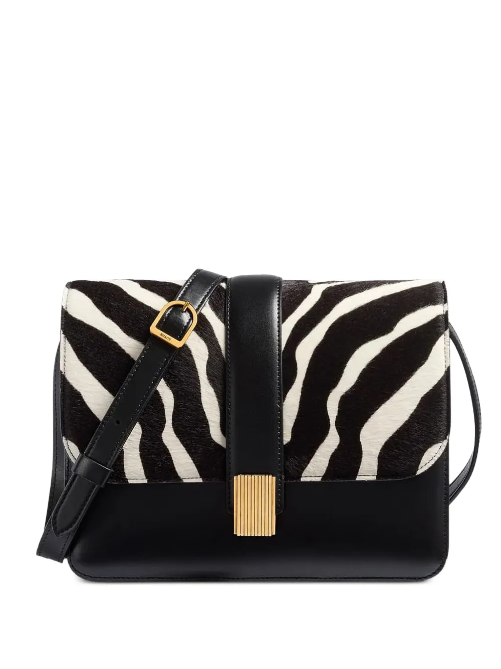 KHAITE Blake zebra-print cross body bag - Nero