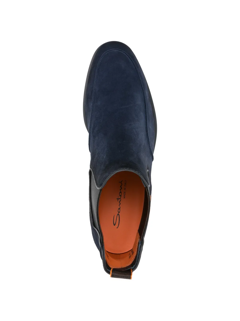 Santoni suede apron-toe desert boots Blauw