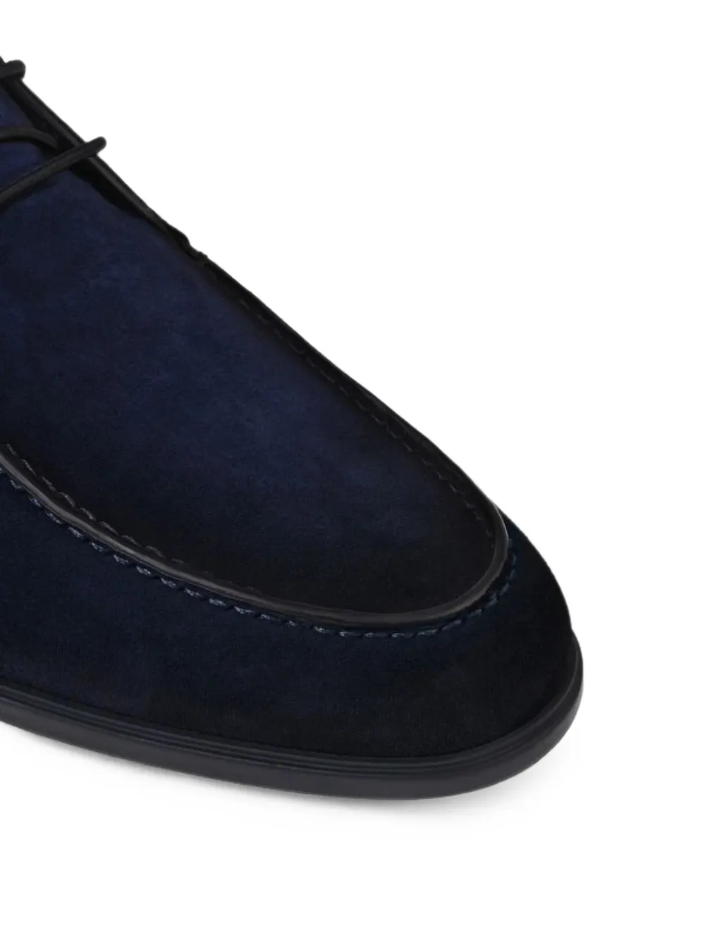 Santoni suede apron-toe desert boots Blauw