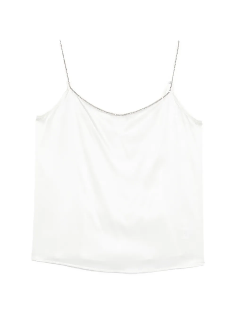 PANICALE beaded-strap top - Bianco