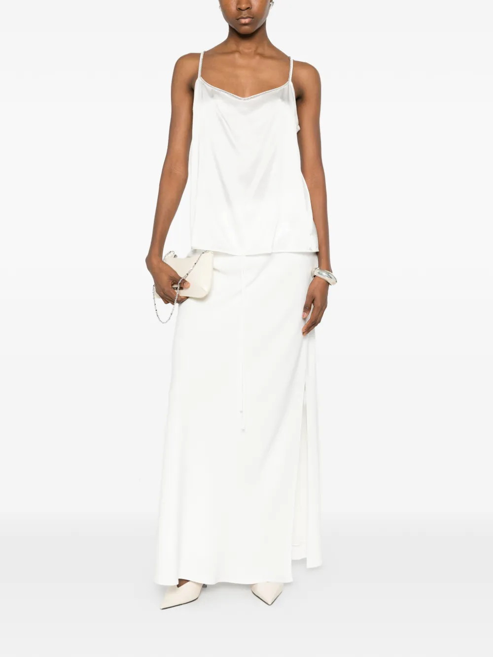  Panicale Beaded-strap Top - White 