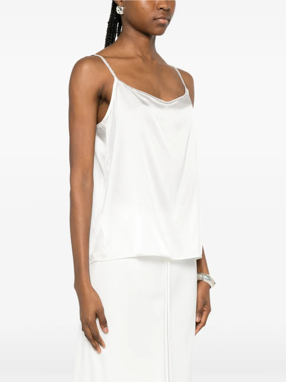  Panicale Beaded-strap Top - White 