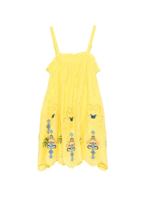 Camilla embroidered ruffle dress