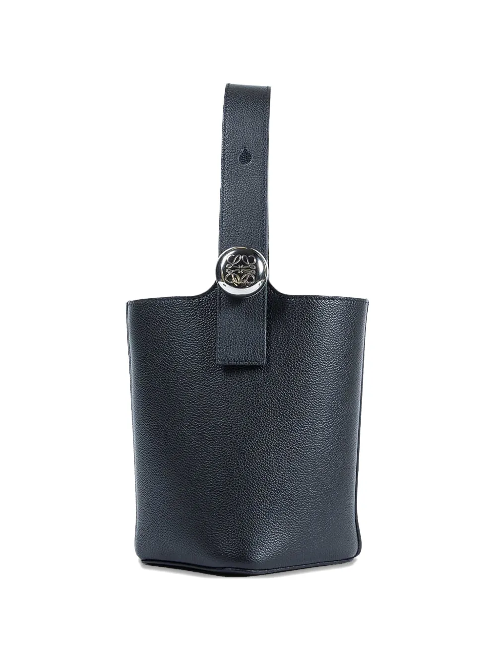 LOEWE Pebble logo-embellishment mini bucket bag - Nero