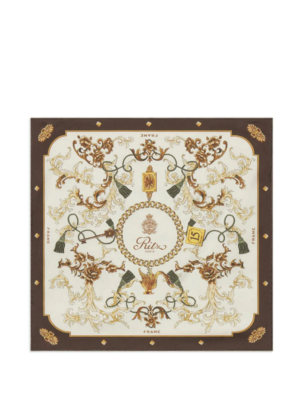 FRAME x Ritz Paris printed scarf - Toni neutri