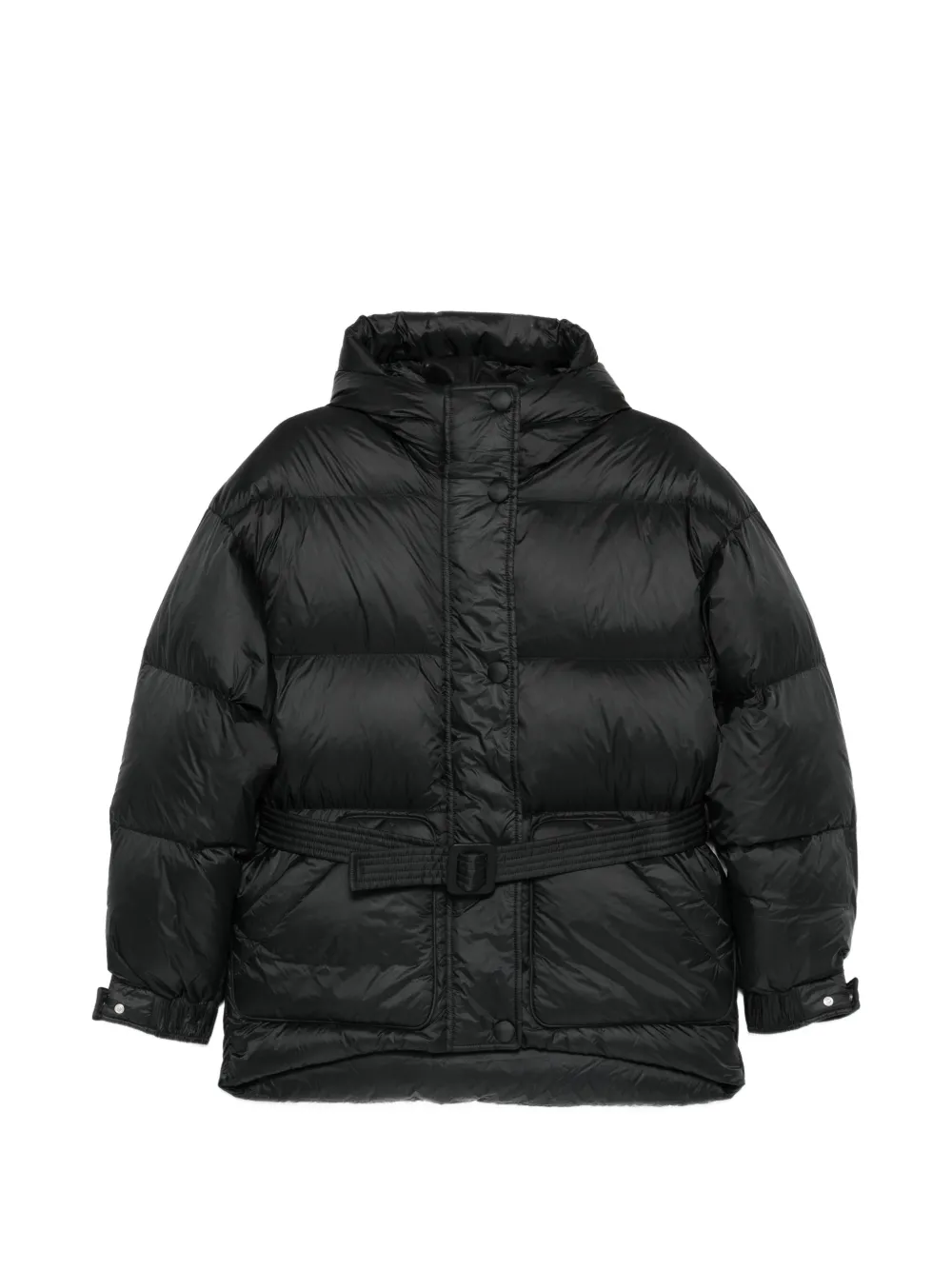 Ienki Ienki Belted Puffer Jacket In Black