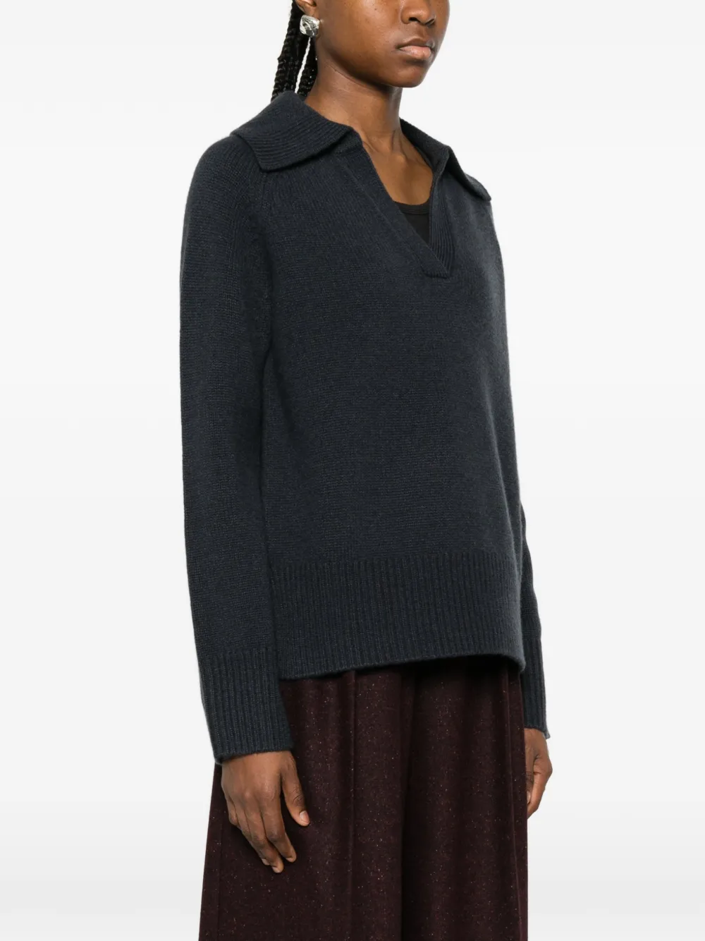  Arch4 V-neck Collared Sweater - Blue 
