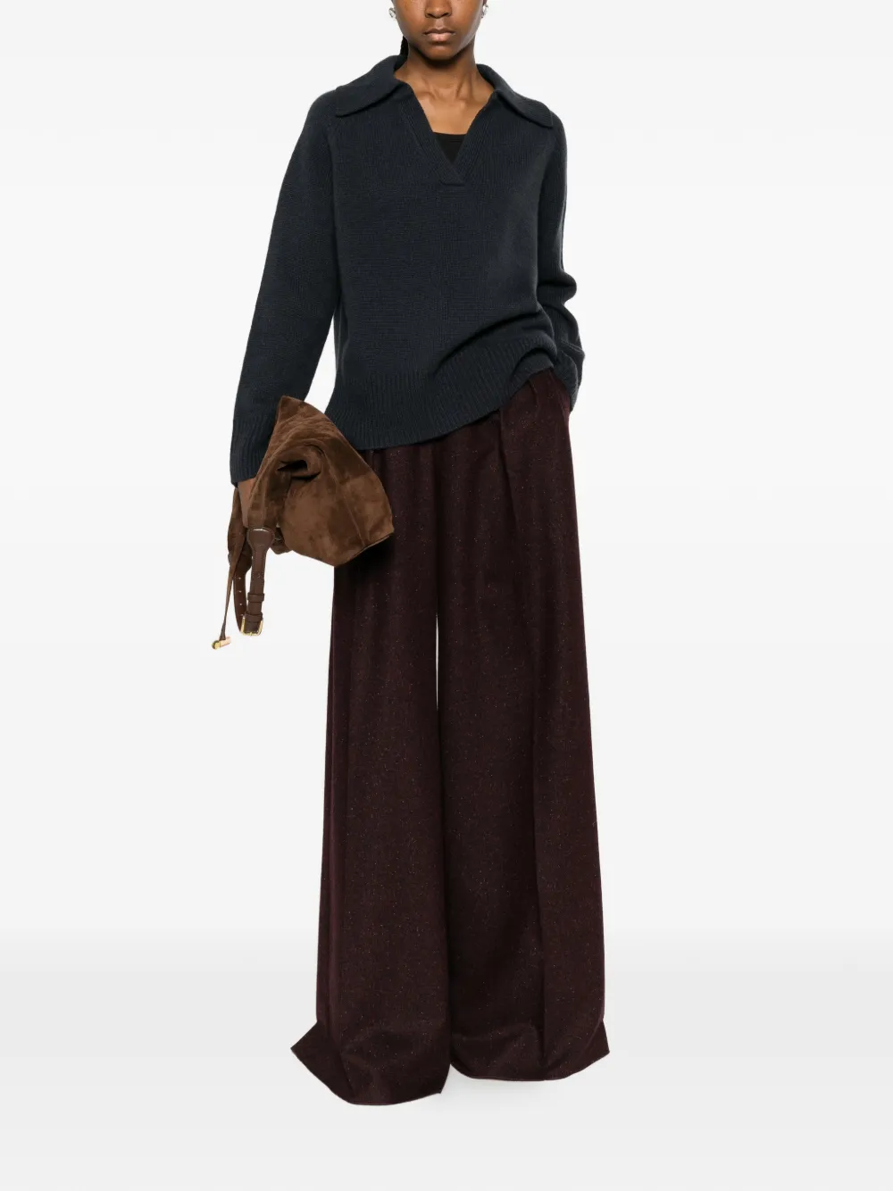  Arch4 V-neck Collared Sweater - Blue 