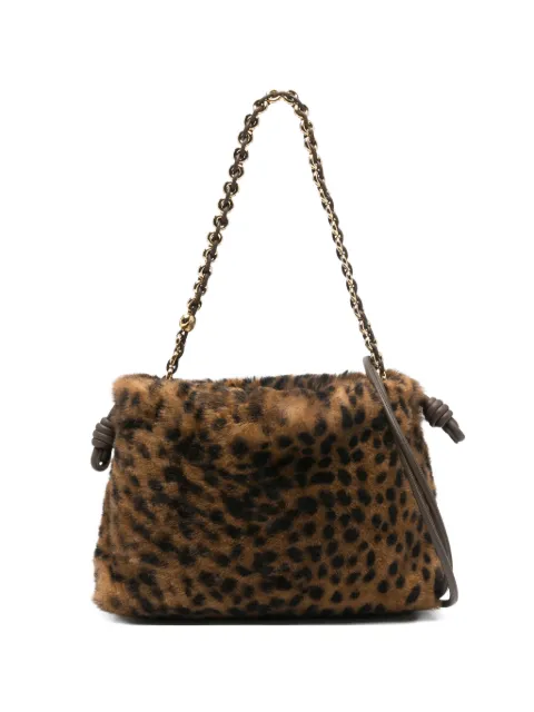 LOEWE leopard chain clutch bag