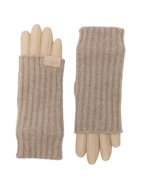 LOEWE ribbed panel gloves