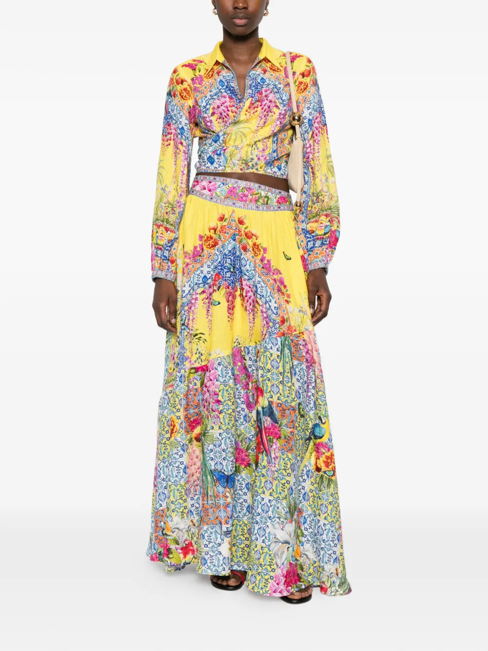  Camilla Floral Skirt - Yellow 