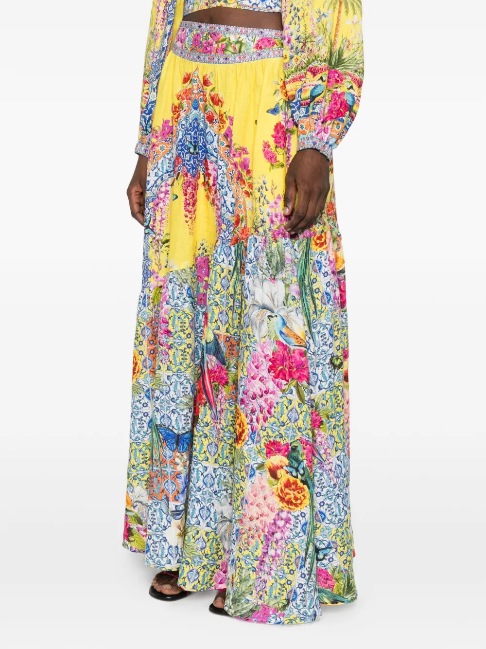  Camilla Floral Skirt - Yellow 
