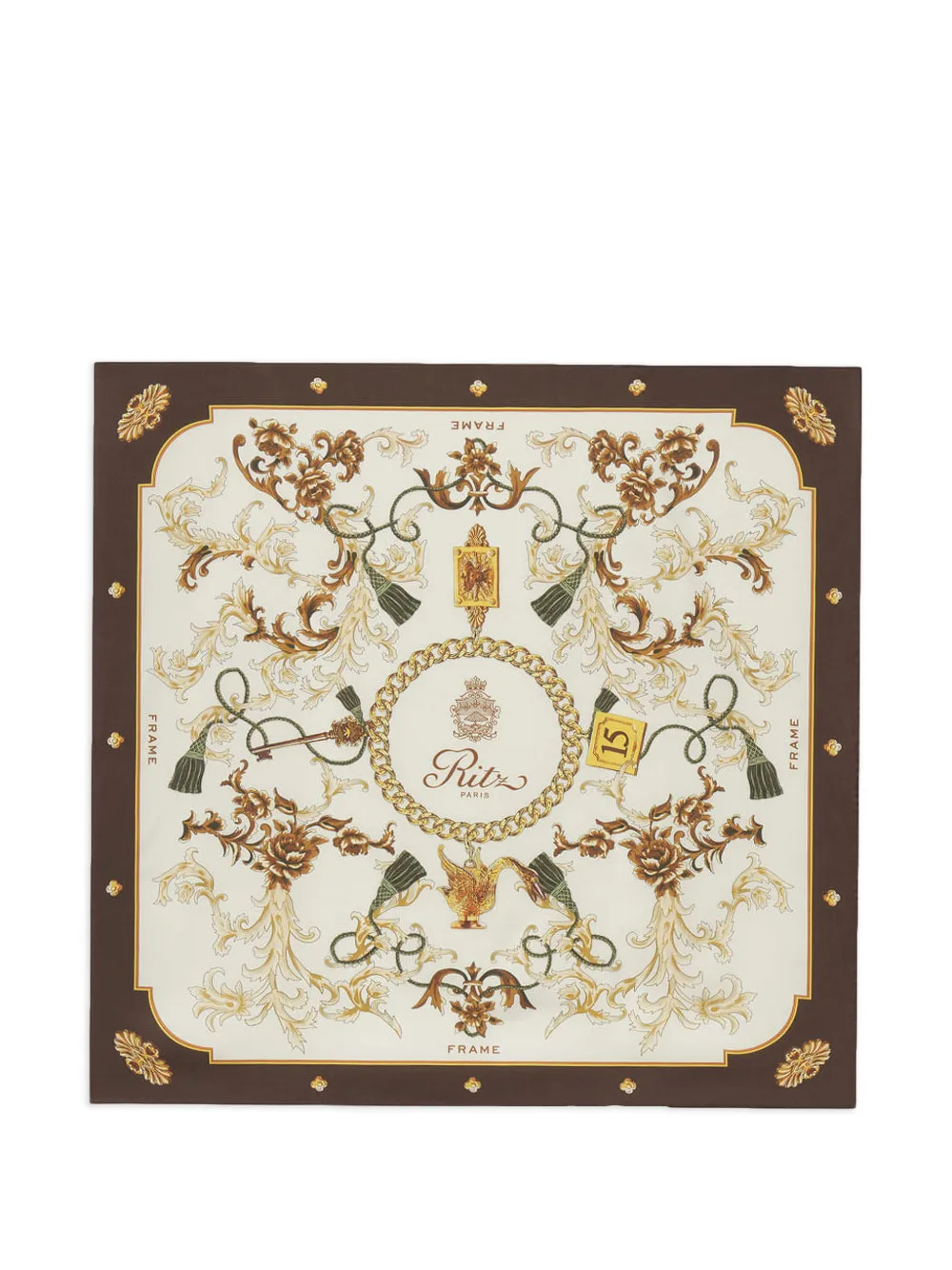 FRAME x Ritz Paris printed scarf - Toni neutri