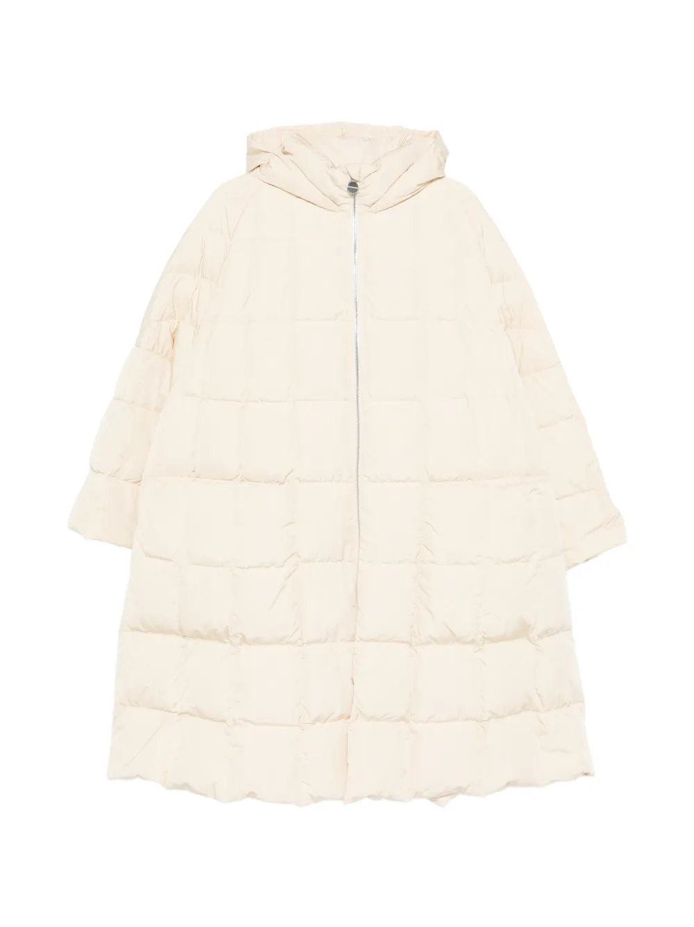 Ienki Ienki Trapeze Hooded Coat In Brown